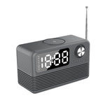 مكبر صوت بلوتوث 5.3 مع ساعة منبه LED وعرض موسيقى وراديو BT509