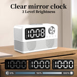 مكبر صوت بلوتوث 5.3 مع ساعة منبه LED وعرض موسيقى وراديو BT509