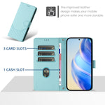غطاء هاتف جلدي بنقش خلية النحل مع تقنية RFID، لهواتف iPhone 14 Pro Max، iPhone SE 2022 / 2020 / 8 / 7، iPhone 13 Pro Max، iPhone 13 Pro، iPhone 13 mini، iPhone 12 / 12 Pro، iPhone 12 Pro Max، iPhone 12 mini