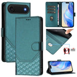غطاء هاتف جلدي بنقش خلية النحل مع حماية RFID، لهواتف iPhone 17e / 16e، iPhone 17 Pro Max، iPhone 17 Pro، iPhone 17، iPhone Air، iPhone 16 Pro Max، iPhone 16 Pro، iPhone 16 Plus