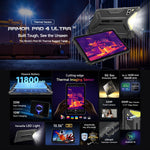 جهاز لوحي متين Ulefone Armor Pad 4 Ultra Thermal Version، شاشة 10.36 بوصة، أندرويد 14، معالج MediaTek Dimensity 6300 ثماني النواة، شبكة 5G، قابس الاتحاد الأوروبي، Armor Pad 4 Ultra Thermal Imaging
