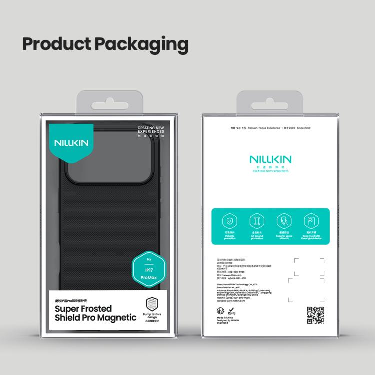 غطاء هاتف NILLKIN Frosted Shield Pro المغناطيسي مع Magsafe، لهواتف iPhone 17 Pro Max، iPhone 17 Pro، iPhone 17، iPhone 16