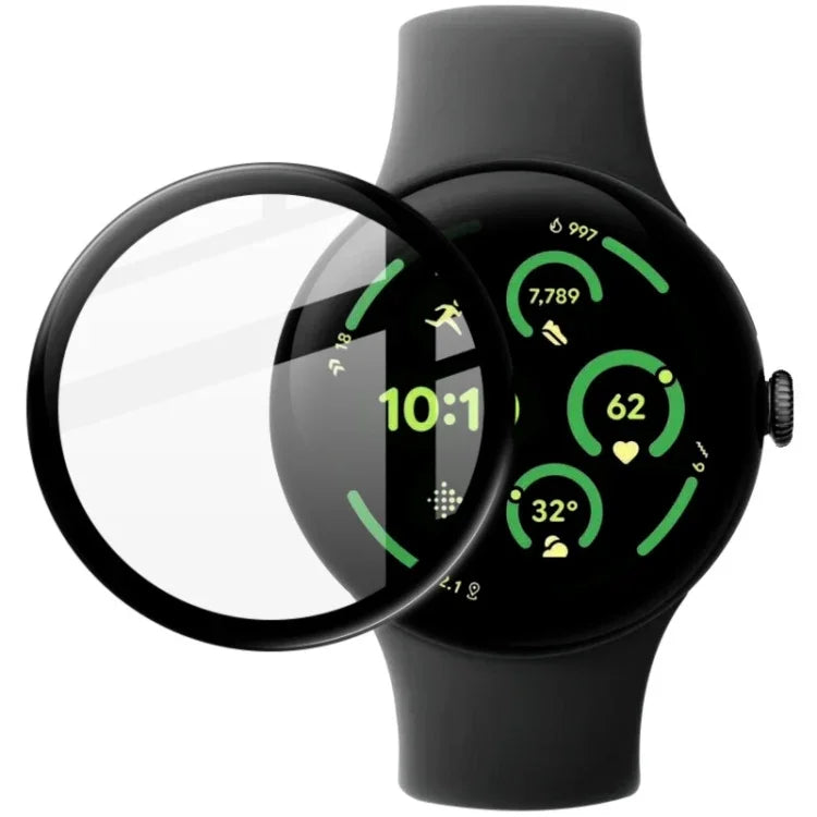 فيلم حماية ساعة من الزجاج البلكسي عالي الدقة من imak، لساعات Google Pixel Watch 4 مقاس 45 مم، Google Pixel Watch 4 مقاس 41 مم، Google Pixel Watch 3 مقاس 45 مم، Google Pixel Watch 3 مقاس 41 مم