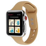 Thin Silicone Double Buckle Replacement Wrist Strap, For Apple Watch 5 & 4 44mm / 3 & 2 & 1 42mm