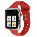 Thin Silicone Double Buckle Replacement Wrist Strap, For Apple Watch 5 & 4 44mm / 3 & 2 & 1 42mm