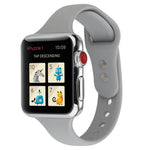 Thin Silicone Double Buckle Replacement Wrist Strap, For Apple Watch Series 7 41mm / 6 & SE & 5 & 4 40mm / 3 & 2 & 1 38mm, For Apple Watch Series 8&7 41mm / SE 2&6&SE&5&4 40mm / 3&2&1 38mm