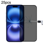 25 قطعة فيلم زجاج مقسى بشاشة حريرية مضادة للتجسس بتغطية كاملة، لهواتف iPhone 17 Pro Max، iPhone 17 Pro، iPhone 17، iPhone Air، iPhone 16 Pro Max، iPhone 16 Pro، iPhone 16 Plus، iPhone 16
