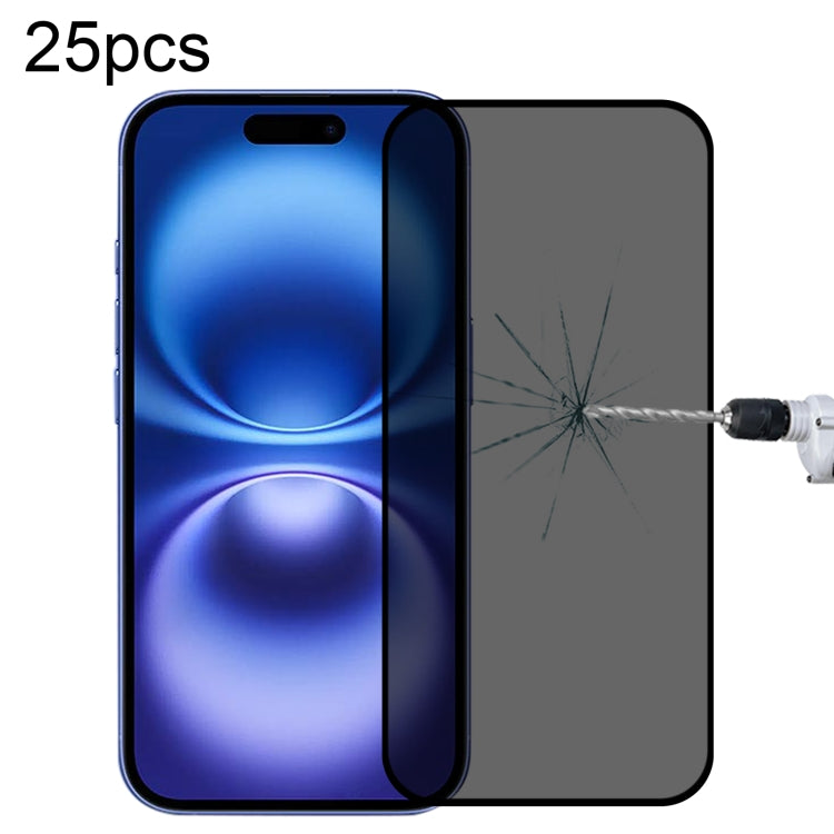25 قطعة فيلم زجاج مقسى بشاشة حريرية مضادة للتجسس بتغطية كاملة، لهواتف iPhone 17 Pro Max، iPhone 17 Pro، iPhone 17، iPhone Air، iPhone 16 Pro Max، iPhone 16 Pro، iPhone 16 Plus، iPhone 16
