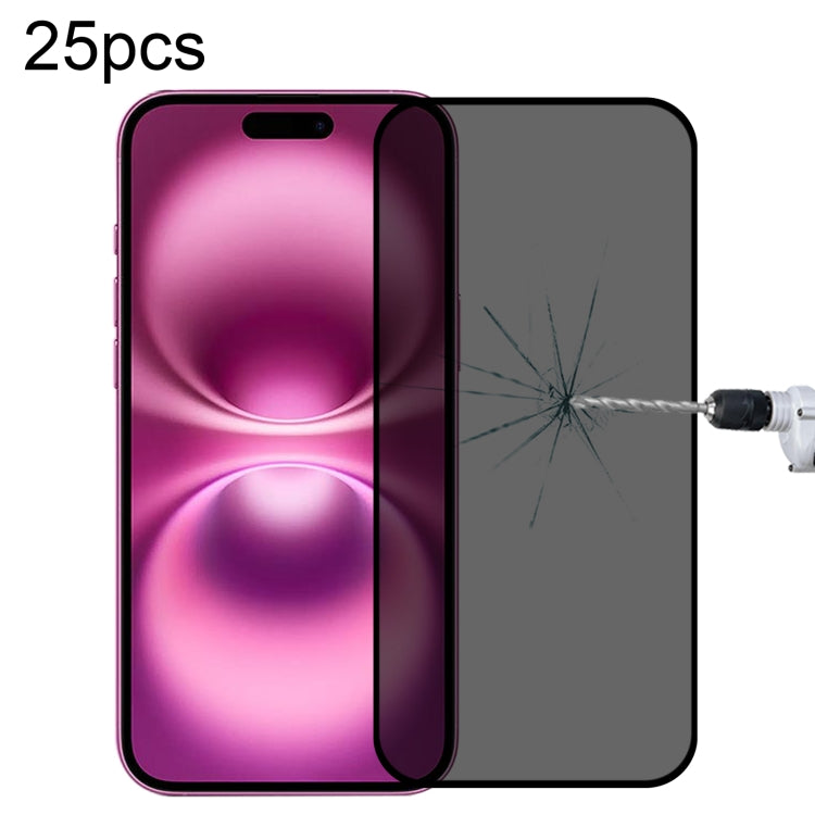 25 قطعة فيلم زجاج مقسى بشاشة حريرية مضادة للتجسس بتغطية كاملة، لهواتف iPhone 17 Pro Max، iPhone 17 Pro، iPhone 17، iPhone Air، iPhone 16 Pro Max، iPhone 16 Pro، iPhone 16 Plus، iPhone 16