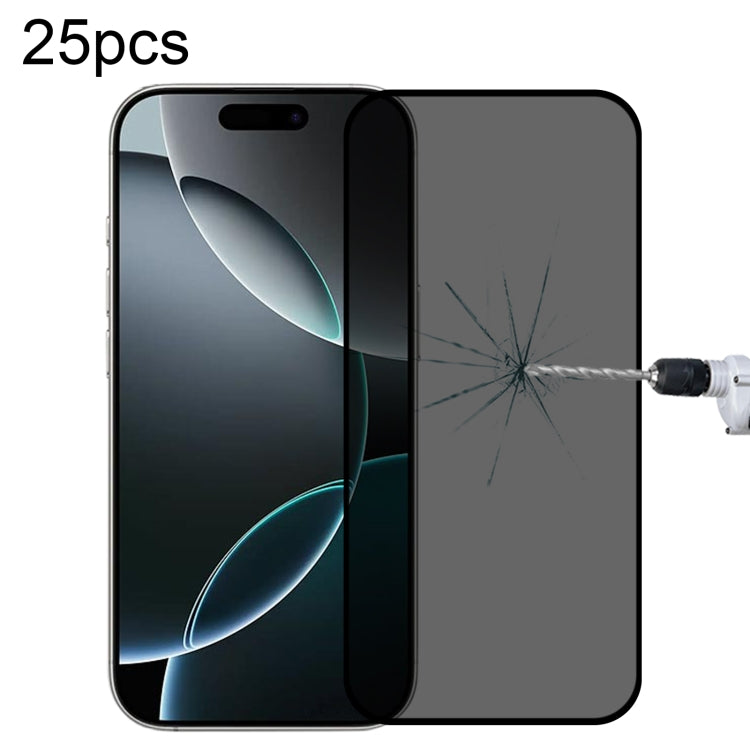 25 قطعة فيلم زجاج مقسى بشاشة حريرية مضادة للتجسس بتغطية كاملة، لهواتف iPhone 17 Pro Max، iPhone 17 Pro، iPhone 17، iPhone Air، iPhone 16 Pro Max، iPhone 16 Pro، iPhone 16 Plus، iPhone 16
