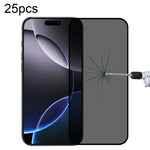 25 قطعة فيلم زجاج مقسى بشاشة حريرية مضادة للتجسس بتغطية كاملة، لهواتف iPhone 17 Pro Max، iPhone 17 Pro، iPhone 17، iPhone Air، iPhone 16 Pro Max، iPhone 16 Pro، iPhone 16 Plus، iPhone 16