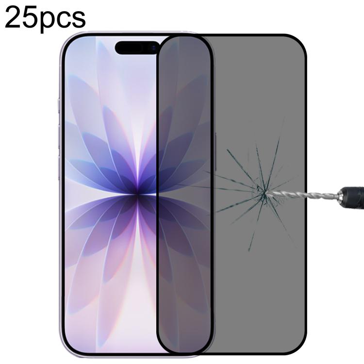 25 قطعة فيلم زجاج مقسى بشاشة حريرية مضادة للتجسس بتغطية كاملة، لهواتف iPhone 17 Pro Max، iPhone 17 Pro، iPhone 17، iPhone Air، iPhone 16 Pro Max، iPhone 16 Pro، iPhone 16 Plus، iPhone 16