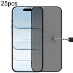 25 قطعة فيلم زجاج مقسى بشاشة حريرية مضادة للتجسس بتغطية كاملة، لهواتف iPhone 17 Pro Max، iPhone 17 Pro، iPhone 17، iPhone Air، iPhone 16 Pro Max، iPhone 16 Pro، iPhone 16 Plus، iPhone 16
