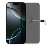 فيلم زجاج مقسى شفاف عالي التغطية الكاملة مضاد للتجسس، لهواتف iPhone 17 Pro Max، iPhone 17 Pro، iPhone 17، iPhone Air، iPhone 16 Pro Max، iPhone 16 Pro، iPhone 16 Plus، iPhone 16