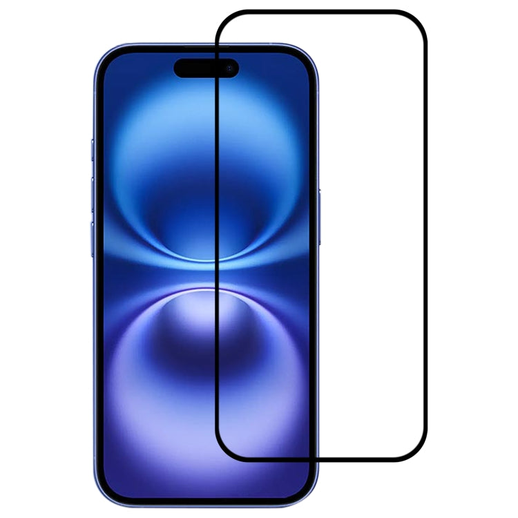 فيلم زجاج مقسى بشاشة كاملة مع غراء كامل، لهواتف iPhone 17 Pro Max، iPhone 17 Pro، iPhone 17، iPhone Air، iPhone 16 Pro Max، iPhone 16 Pro، iPhone 16 Plus، iPhone 16