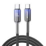 JOYROOM S-A42 سلسلة كريستال واضحة كابل بيانات شحن سريع، الطول: 1.2م، كابل Type-C إلى Type-C، كابل Type-C إلى 8 دبابيس، كابل USB إلى Type-C، كابل USB إلى 8 دبابيس