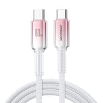 JOYROOM S-A42 سلسلة كريستال واضحة كابل بيانات شحن سريع، الطول: 1.2م، كابل Type-C إلى Type-C، كابل Type-C إلى 8 دبابيس، كابل USB إلى Type-C، كابل USB إلى 8 دبابيس
