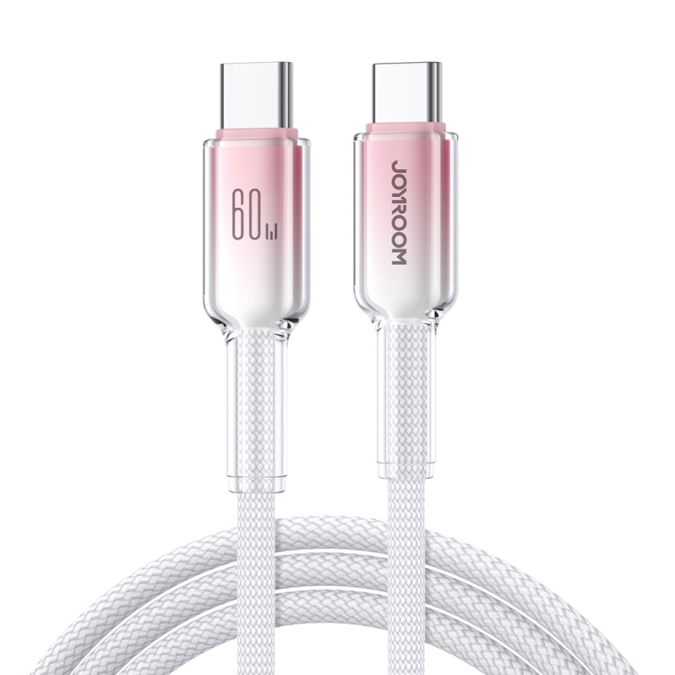 JOYROOM S-A42 سلسلة كريستال واضحة كابل بيانات شحن سريع، الطول: 1.2م، كابل Type-C إلى Type-C، كابل Type-C إلى 8 دبابيس، كابل USB إلى Type-C، كابل USB إلى 8 دبابيس