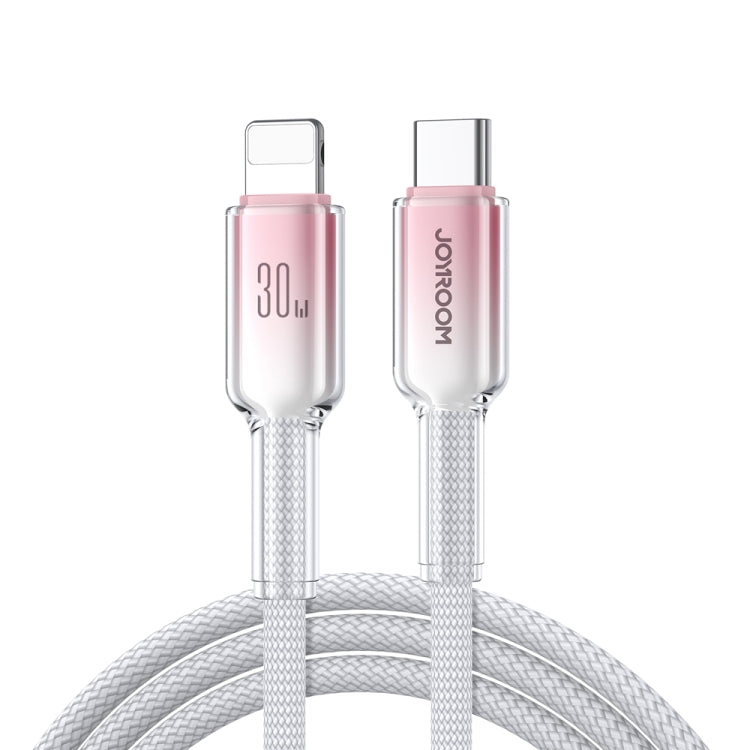 JOYROOM S-A42 سلسلة كريستال واضحة كابل بيانات شحن سريع، الطول: 1.2م، كابل Type-C إلى Type-C، كابل Type-C إلى 8 دبابيس، كابل USB إلى Type-C، كابل USB إلى 8 دبابيس