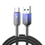 JOYROOM S-A42 سلسلة كريستال واضحة كابل بيانات شحن سريع، الطول: 1.2م، كابل Type-C إلى Type-C، كابل Type-C إلى 8 دبابيس، كابل USB إلى Type-C، كابل USB إلى 8 دبابيس