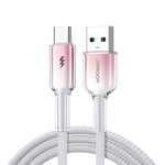 JOYROOM S-A42 سلسلة كريستال واضحة كابل بيانات شحن سريع، الطول: 1.2م، كابل Type-C إلى Type-C، كابل Type-C إلى 8 دبابيس، كابل USB إلى Type-C، كابل USB إلى 8 دبابيس