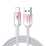 JOYROOM S-A42 سلسلة كريستال واضحة كابل بيانات شحن سريع، الطول: 1.2م، كابل Type-C إلى Type-C، كابل Type-C إلى 8 دبابيس، كابل USB إلى Type-C، كابل USB إلى 8 دبابيس