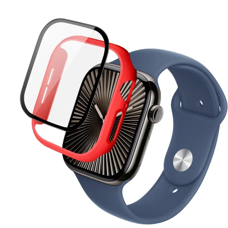 غطاء ساعة متكامل مع فيلم من imak، لسلسلة Apple Watch 10/11 بمقاس 46مم، لسلسلة Apple Watch 10/11 بمقاس 42مم