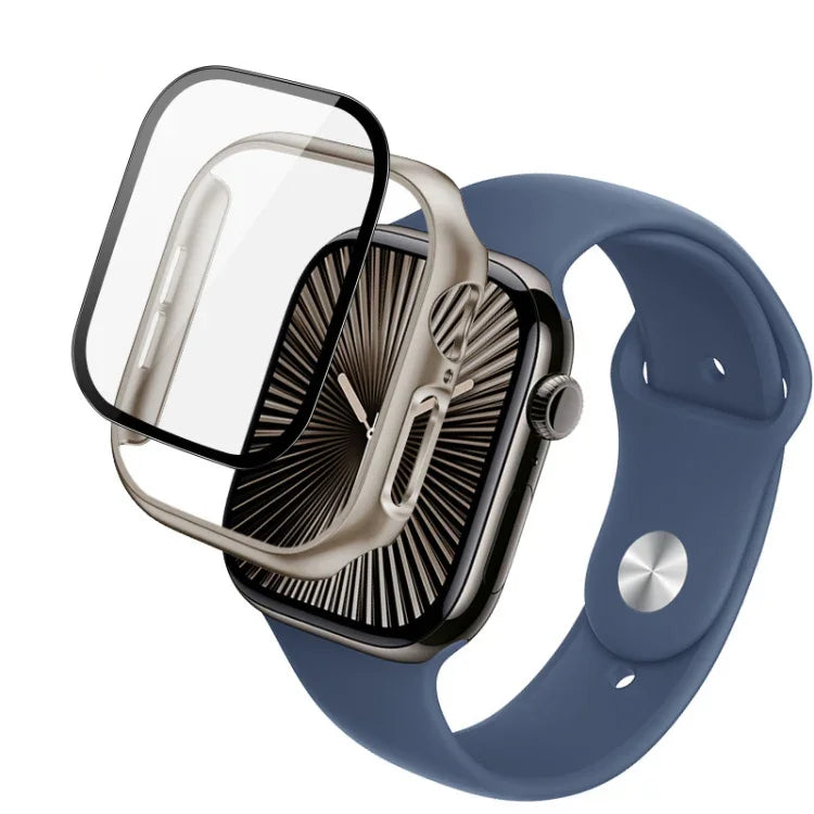 غطاء ساعة متكامل مع فيلم من imak، لسلسلة Apple Watch 10/11 بمقاس 46مم، لسلسلة Apple Watch 10/11 بمقاس 42مم