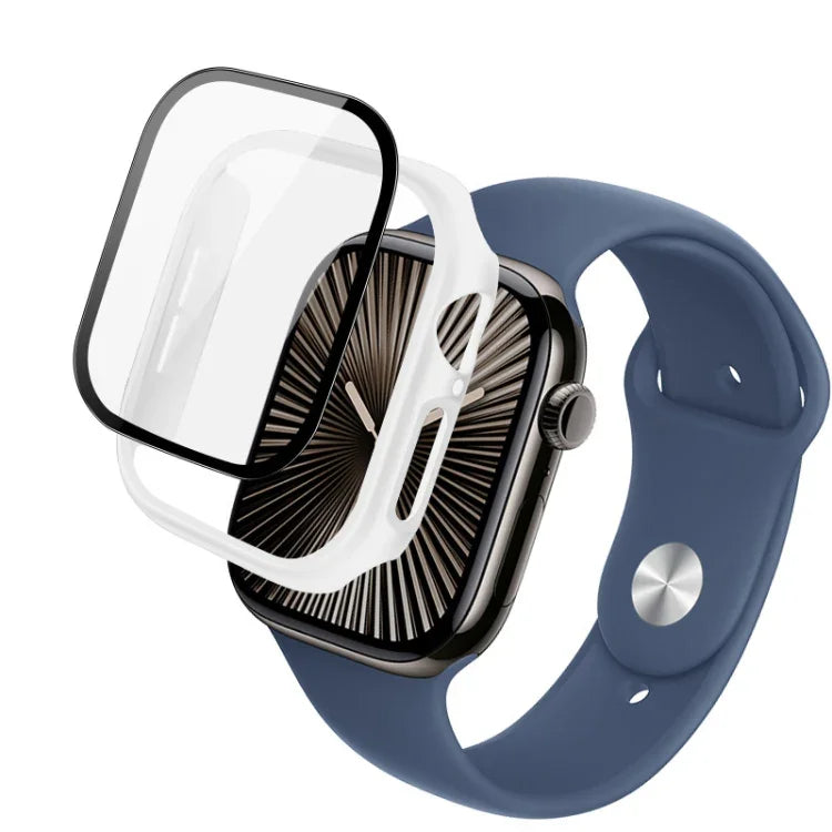 غطاء ساعة متكامل مع فيلم من imak، لسلسلة Apple Watch 10/11 بمقاس 46مم، لسلسلة Apple Watch 10/11 بمقاس 42مم