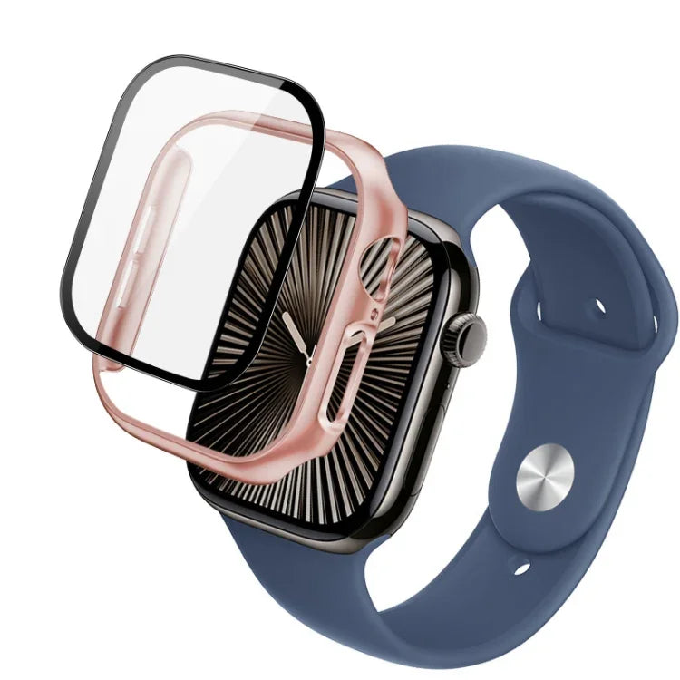 غطاء ساعة متكامل مع فيلم من imak، لسلسلة Apple Watch 10/11 بمقاس 46مم، لسلسلة Apple Watch 10/11 بمقاس 42مم