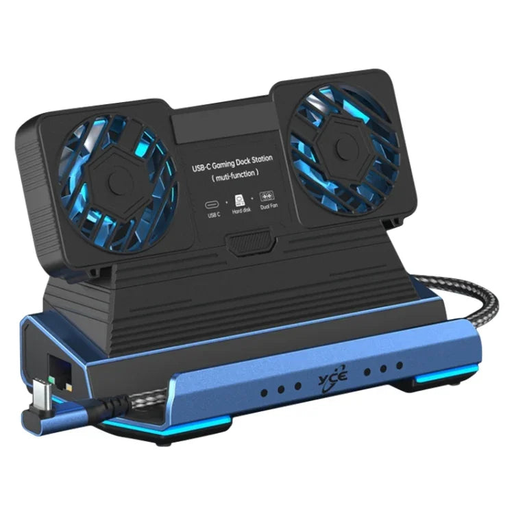 محطة إرساء ألعاب USB-C 9 في 1 مع مروحة قابلة للفصل YCE-V279A، 9 في 1