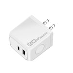 شاحن سريع M167 PD 20 واط Type-C و USB QC 3.0، قابس الاتحاد الأوروبي، قابس الولايات المتحدة