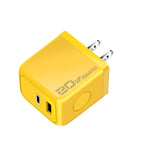 شاحن سريع M167 PD 20 واط Type-C و USB QC 3.0، قابس الاتحاد الأوروبي، قابس الولايات المتحدة
