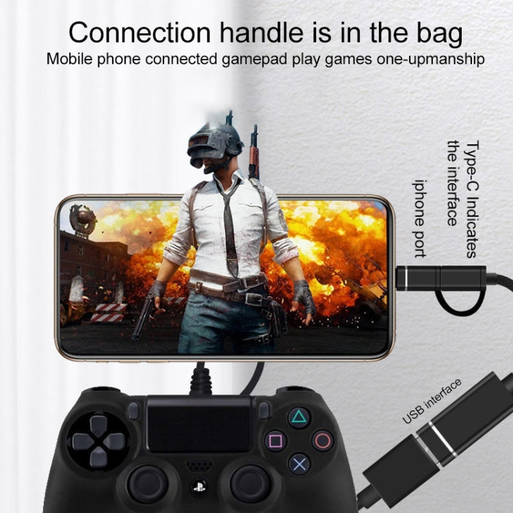 محول OTG 3 في 1 من USB أنثى إلى Micro USB، Type-C، ذكر 8 دبابيس