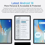جهاز لوحي Ulefone Tab W10 واي فاي، شاشة 10.1 بوصة، أندرويد 14، معالج Unisoc T606 ثماني النواة، قابس الاتحاد الأوروبي، Tab W10
