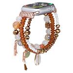 سوار ساعة بسلسلة خرز الصدف، لساعات Apple Watch بمقاسات 46مم / 49مم / 45مم / 44مم، لساعات Apple Watch بمقاسات 42مم / 41مم / 40مم / 38مم