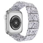 سوار ساعة مربع من الراتنج بحبل مطاطي، لساعات Apple Watch بمقاسات 46مم / 49مم / 45مم / 44مم، لساعات Apple Watch بمقاسات 42مم / 41مم / 40مم / 38مم
