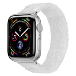 سوار ساعة مربع من الراتنج بحبل مطاطي، لساعات Apple Watch بمقاسات 46مم / 49مم / 45مم / 44مم، لساعات Apple Watch بمقاسات 42مم / 41مم / 40مم / 38مم
