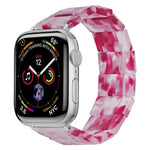 سوار ساعة مربع من الراتنج بحبل مطاطي، لساعات Apple Watch بمقاسات 46مم / 49مم / 45مم / 44مم، لساعات Apple Watch بمقاسات 42مم / 41مم / 40مم / 38مم