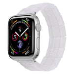 سوار ساعة مربع من الراتنج بحبل مطاطي، لساعات Apple Watch بمقاسات 46مم / 49مم / 45مم / 44مم، لساعات Apple Watch بمقاسات 42مم / 41مم / 40مم / 38مم
