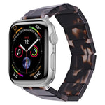سوار ساعة مربع من الراتنج بحبل مطاطي، لساعات Apple Watch بمقاسات 46مم / 49مم / 45مم / 44مم، لساعات Apple Watch بمقاسات 42مم / 41مم / 40مم / 38مم