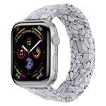 سوار ساعة مربع من الراتنج بحبل مطاطي، لساعات Apple Watch بمقاسات 46مم / 49مم / 45مم / 44مم، لساعات Apple Watch بمقاسات 42مم / 41مم / 40مم / 38مم