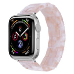 سوار ساعة مربع من الراتنج بحبل مطاطي، لساعات Apple Watch بمقاسات 46مم / 49مم / 45مم / 44مم، لساعات Apple Watch بمقاسات 42مم / 41مم / 40مم / 38مم