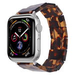 سوار ساعة مربع من الراتنج بحبل مطاطي، لساعات Apple Watch بمقاسات 46مم / 49مم / 45مم / 44مم، لساعات Apple Watch بمقاسات 42مم / 41مم / 40مم / 38مم