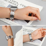 سوار ساعة معدني بسلسلة من سبيكة، لساعات Apple Watch بمقاسات 46مم / 49مم / 45مم / 44مم، لساعات Apple Watch بمقاسات 42مم / 41مم / 40مم / 38مم