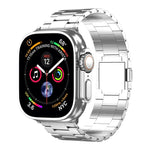 سوار ساعة من سبيكة التيتانيوم المغناطيسي بثلاث خرزات، لساعات Apple Watch بمقاسات 46مم / 49مم / 45مم / 44مم، لساعات Apple Watch بمقاسات 42مم / 41مم / 40مم / 38مم