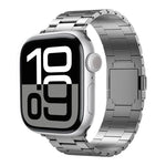 سوار ساعة من سبيكة التيتانيوم المغناطيسي بثلاث خرزات، لساعات Apple Watch بمقاسات 46مم / 49مم / 45مم / 44مم، لساعات Apple Watch بمقاسات 42مم / 41مم / 40مم / 38مم