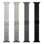 سوار ساعة من سبيكة التيتانيوم المغناطيسي بثلاث خرزات، لساعات Apple Watch بمقاسات 46مم / 49مم / 45مم / 44مم، لساعات Apple Watch بمقاسات 42مم / 41مم / 40مم / 38مم