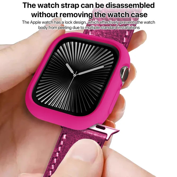غطاء ساعة نصف تغطية من TPU بنمط الحلوى، لسلسلة Apple Watch 11 / 10 مقاس 46مم، لسلسلة Apple Watch 11 / 10 مقاس 42مم
