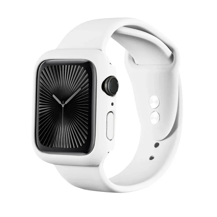 غطاء ساعة بإطار PC نصف تغطية مع طلاء رذاذي، لسلسلة Apple Watch 10 / 11 بمقاس 46مم، لسلسلة Apple Watch 10 / 11 بمقاس 42مم